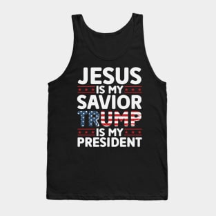 Jesus is My Savior Trump is My President Tank Top